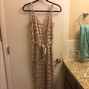 Giraffe print jump suit